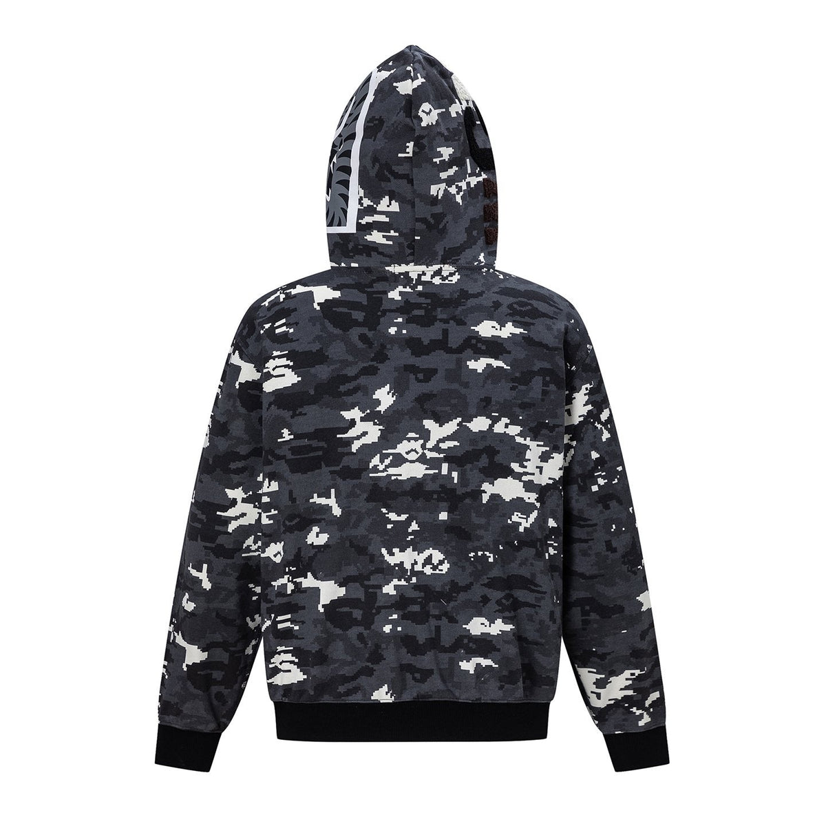 BAPE Shark Face Digital Camo Zip Hoodie — back